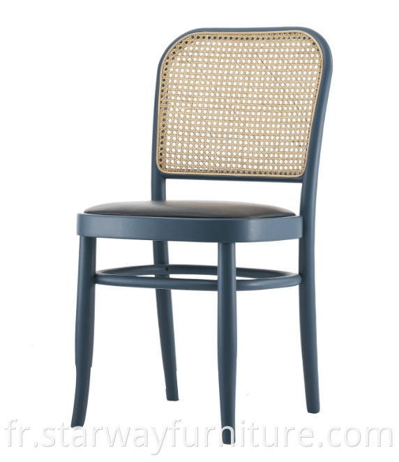 Rattan Back Wood Chair